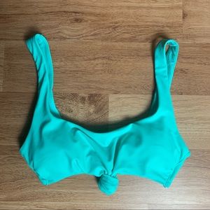 Heat Mint Green Front Knot Bikini Swim Top Women Small Beach Vacation